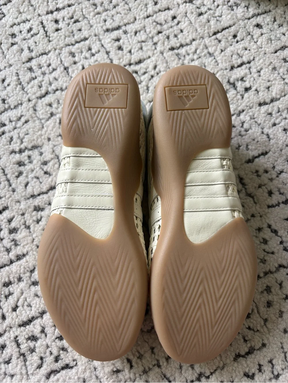Women’s Adidas Taekwondo Mei Cream Woven Lace-Up Flats